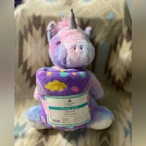 2pc Unicorn plush blanket/stuffed animal